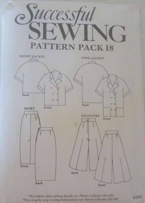SUCCESSFUL SEWING  PATTERN PACK 18 JACKETS-CULOTTES-SKIRT 8 - 18 COMPLETE & UNCUT