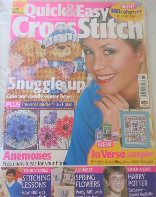 QUICK & EASY CROSS STITCH  MAGAZINE UK ISSUE 83 JANUARY 2002 WITH PATTERNS-72 PAGES