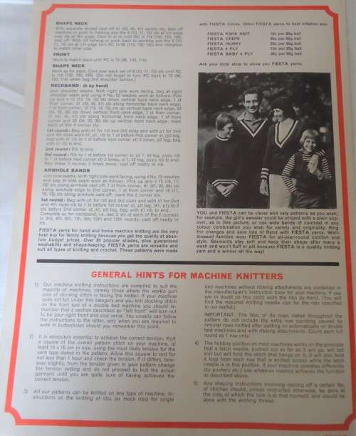 FIESTA MACHINE KNIT 5 RAMILY SWEATERS