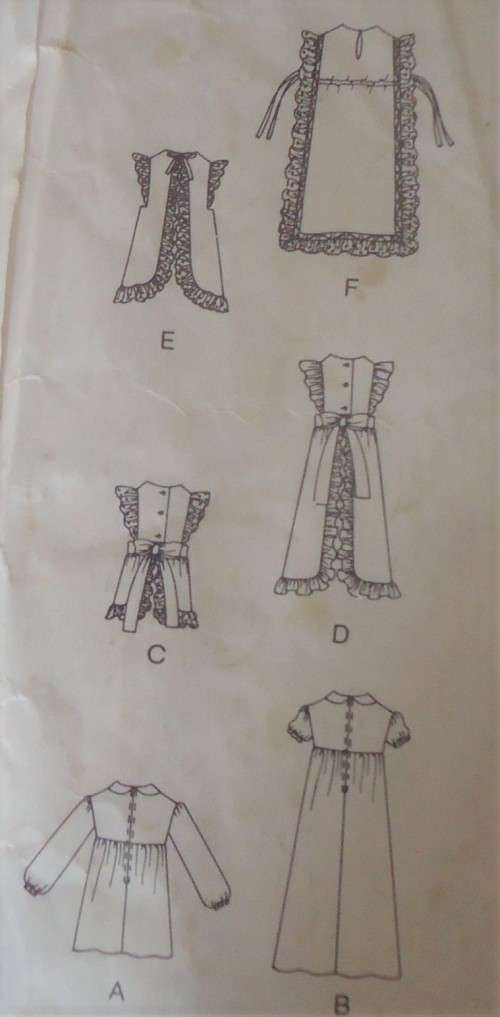 VOGUE 1326 GIRLS DRESS & PINAFORES SIZE 5 YEARS COMPLETE- ZIPLOC BAG