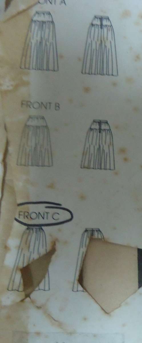 VOGUE 2806 OSCAR DE LA RENTA SET OF SKIRTS   SIZE 12 COMPLETE - SUPPLIED IN A ZIPLOC BAG