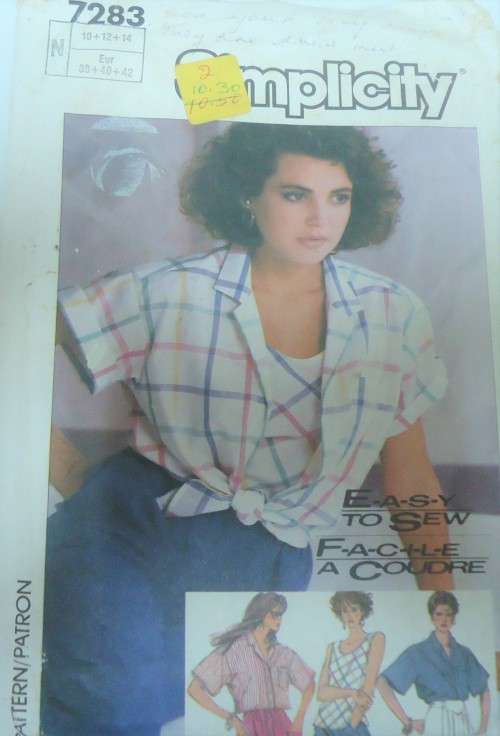 SIMPLICITY 7283 SHIRT SIZE N=10-12-14 SEE LISTING