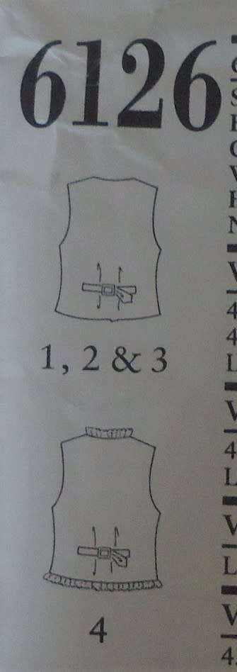 NEW LOOK PATTERNS 6126 COUNTRY BUMPKINS -WAISTCOATS FOR KIDS SIZES 7-12 YEARS COMPLETE