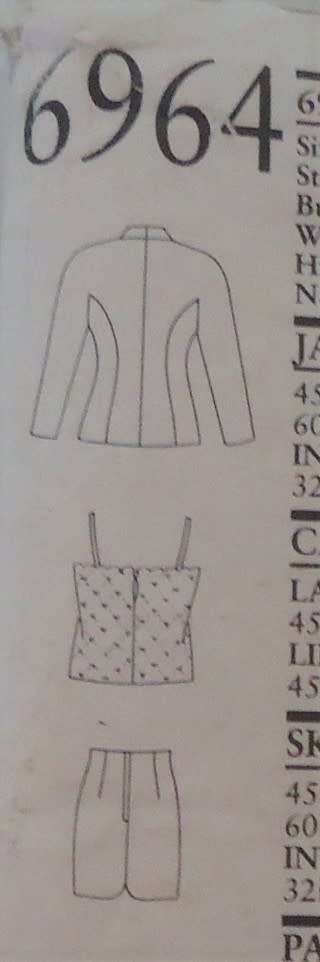 NEW LOOK PATTERNS 6964 CAMISOLE TOP-SKIRT-JACKET SIZES 6-16 COMPLETE