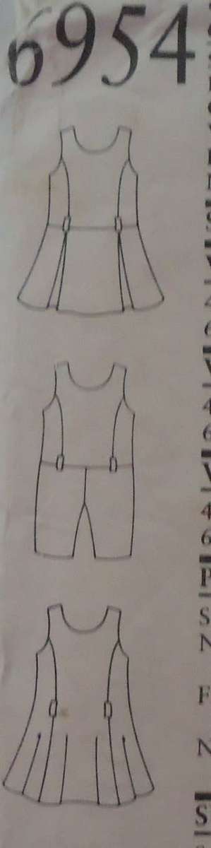 NEW LOOK PATTERNS 6954 GIRL/TEEN PINAFORE JUMPSUIT-DRESS SIZES 9-14 YEARS SEE LISTING