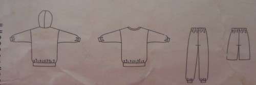 NEW LOOK PATTERNS 6350 BOY'S HOODIE-PANTS-SHORTS  SIZES 3-12 YEARS COMPLETE