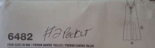 NEW LOOK PATTERNS 6482 SHOESTRING PINAFORE SIZES S-M-L-XL (32-46") SEE LISTING