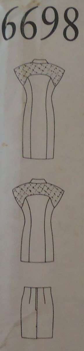 NEW LOOK PATTERNS 6698 CONTRAST YOKE DRESS-TOP & SKIRT SIZE 8 - 18 - COMPLETE