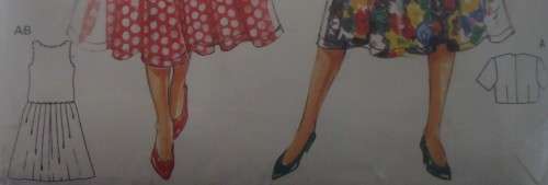 BURDA 4796 LOW WAIST DRESS & SHORT BOLERO SIZE  10 - 20 COMPLETE-UNCUT