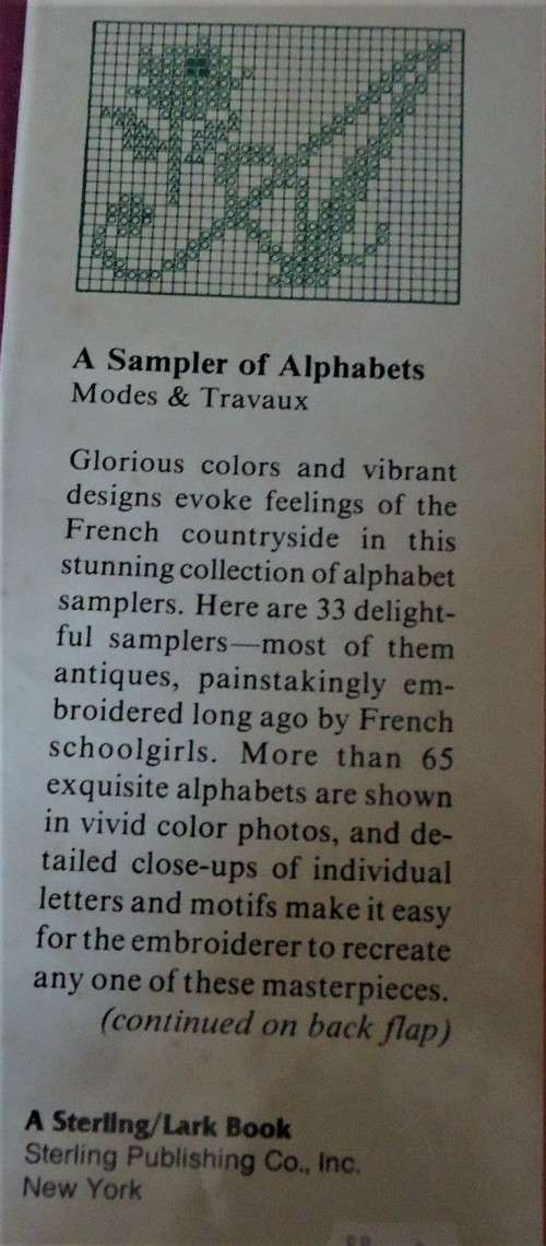 A SAMPLER OF ALPHABETS - MODES & TRAVAUX - 124 PAGE HARDCOVER WITH DUST JACKET