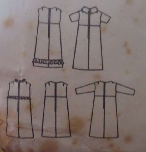 VINTAGE BUTTERICK 3904 GIRLS ONE PIECE DRESS SIZE 10 BREAST 28 COMPLETE-UNCUT-F/FOLDED