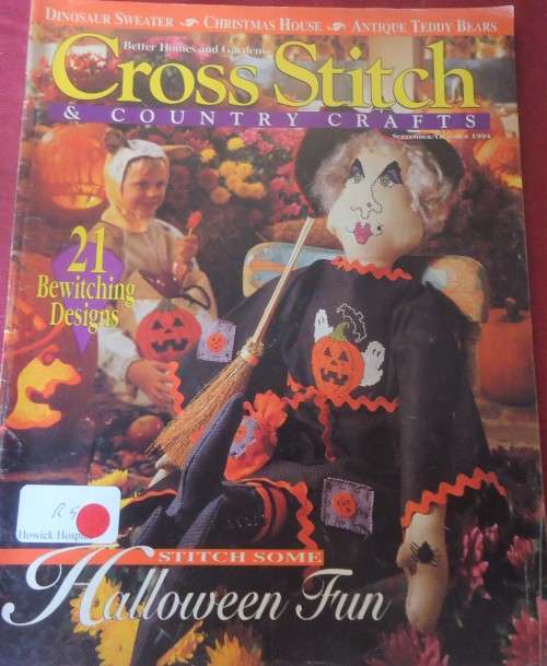CROSS STITCH & COUNTRY CRAFTS SEPTEMBER/OCTOBER 1994 40 PAGE MAGAZINE WITH PATTERNS