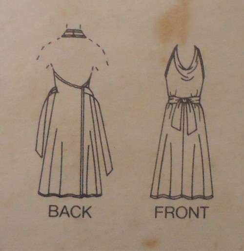 BUTTERICK 6072 HALTER NECK DRESS ONE SIZE COMPLETE SUPPLIED IN A ZIPLOC BAG