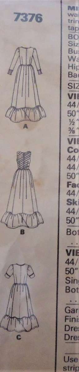 McCALLS 7376 DRESS  SIZE 16 BUST 38" COMPLETE