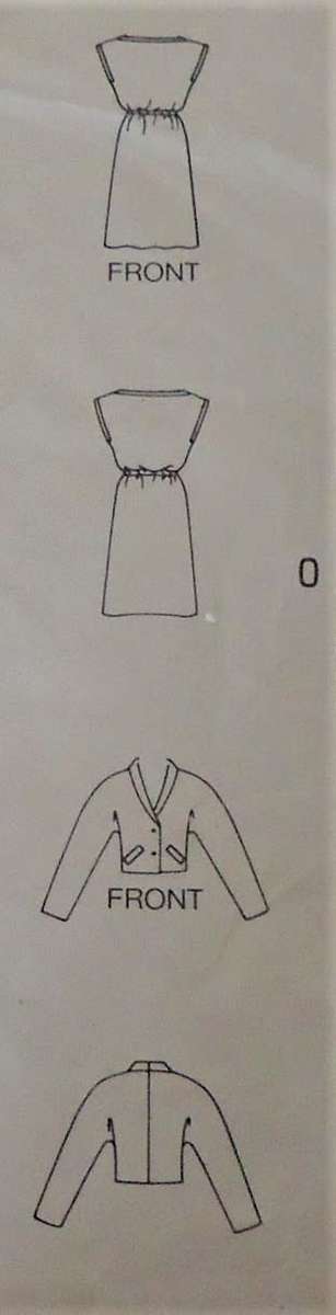 BUTTERICK PATTERN 5154 ELASTIC WAIST DRESS & SHORT JACKET  SIZE B 14 + 16 + 18 COMPLETE