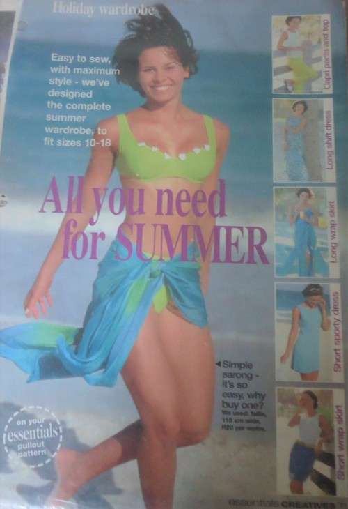 ESSENTIAL  PATTERNS E119  "SUMMER WARDRONE" SIZES 10 - 18 - SUPPLIED IN A PLASTIC SLEEVE