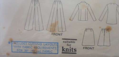 VOGUE 8713 JACKET-SHIRT-SKIRT & PANTS SIZE 20 COMPLETE - ZIPLOC BAG