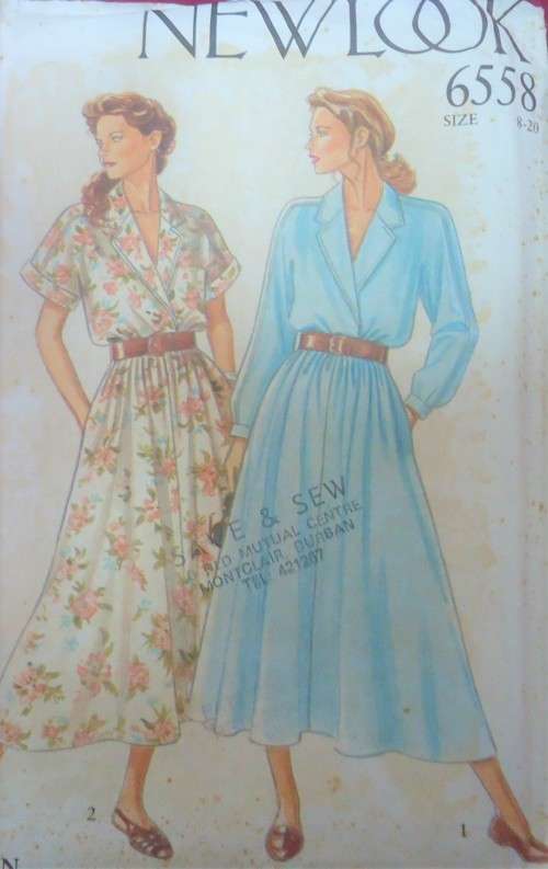 NEW LOOK PATTERNS 6558 ELASTICATED WAIST  DRESS SIZE 8-20 COMPLETE