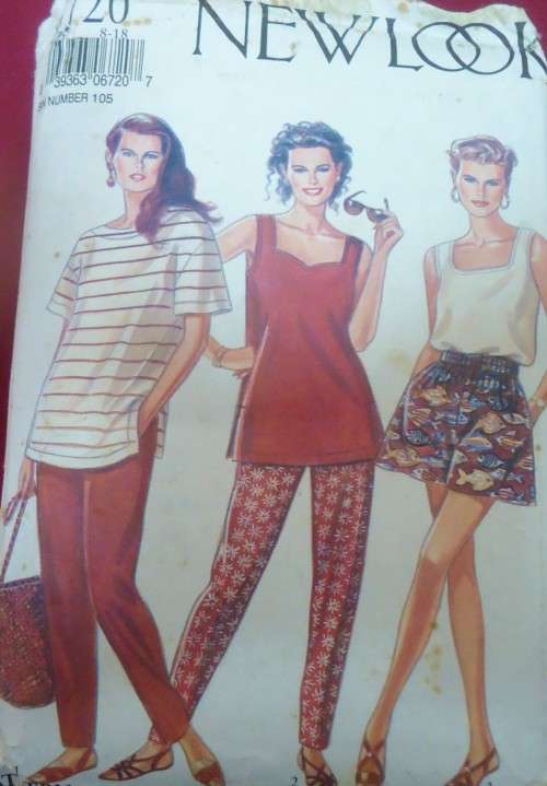 NEW LOOK  6720 TOP-TANK TOP-SHORTS-PANTS 6 SIZES IN ONE 8-18 -SEE LISTING