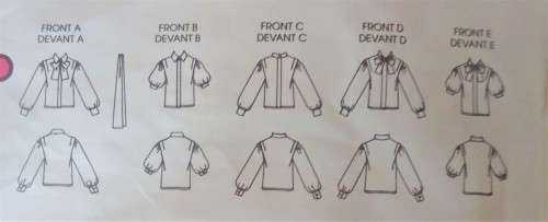 VOGUE 1082SET OF BLOUSES SIZE 12 SEE LISTING