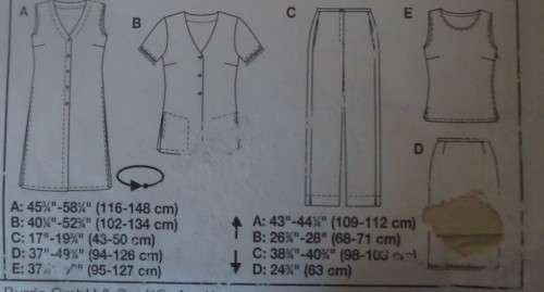 BURDA 6936  DRESS-TOP-PANTS-SKI PANTS SIZE 10-12-14-16-1820-22-24 COMPLETE-PART CUT