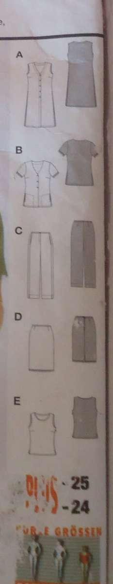 BURDA 6936  DRESS-TOP-PANTS-SKI PANTS SIZE 10-12-14-16-1820-22-24 COMPLETE-PART CUT