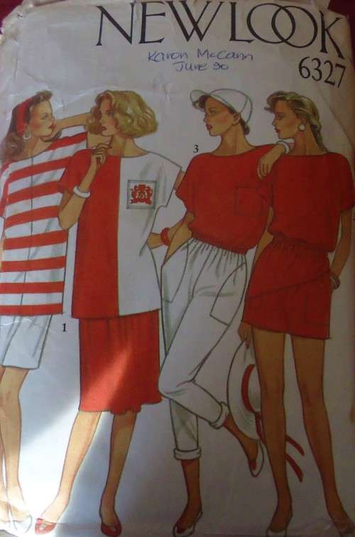 NEW LOOK PATTERNS 6327 TOPS-PANTS-SHORTS SIZE 8-18  COMPLETE