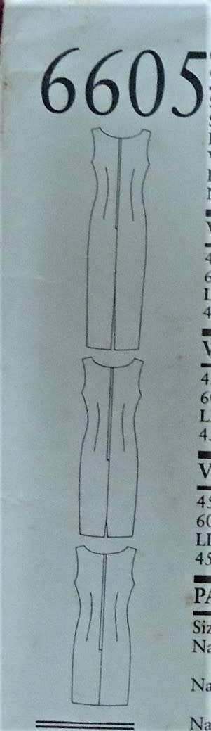 NEW LOOK PATTERNS 6605 STUNNING FITTED DRESS SIZE 6 - 16 COMPLETE