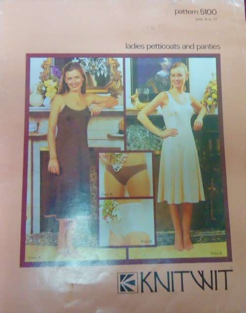 KNITWIT PATTERN 5100 LADIES PETTICOATS AND PANTIES SIZES 6 - 22  COMPLETE