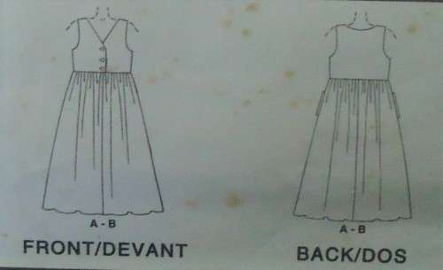 McCALLS 7753 PINAFORE DRESS  SIZE B=L=16-18 XL=20-22 COMPLETE-UNCUT-F/FOLDED