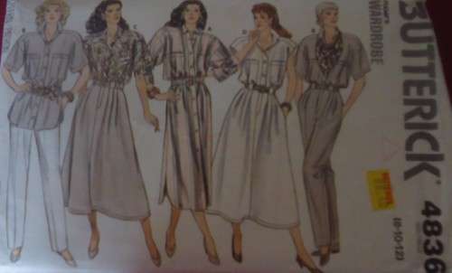 BUTTRICK PATTERNS 4836 DRESS-TOP-SKIRT-PANTS SIZE 8-10-12 COMPLETE