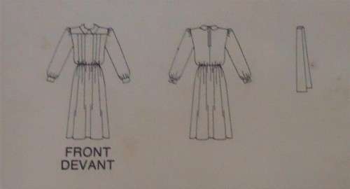 BUTTERICK PATTERNS 5809/651 DRESS SIZE A  8-10-12 COMPLETE