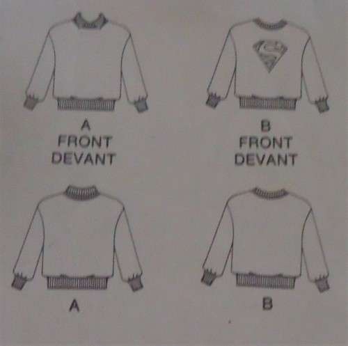 BUTTERICK 5917 MEN'S SWEATSHIRT & T SIZE XS-XL (30-48") WTH TRANSFER CUT TO L COMPLETE