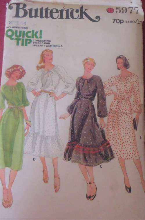 BUTTRICK 5977 TOP & SKIRT SIZE 14 COMPLETE-UNCUT