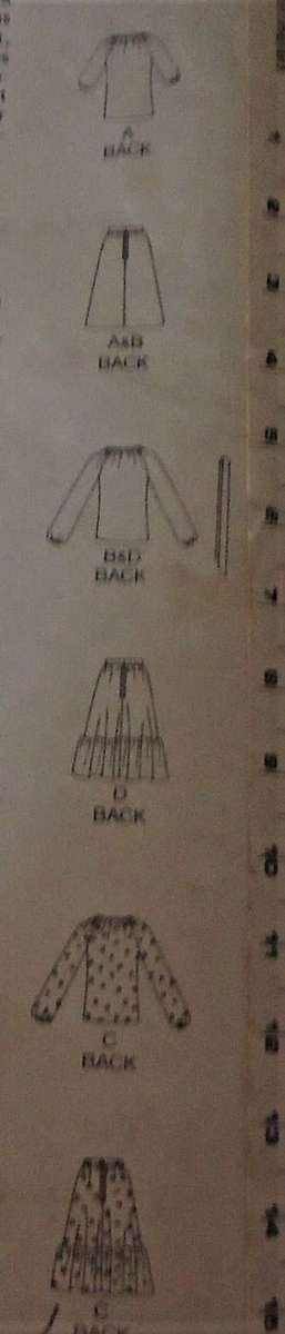 BUTTRICK 5977 TOP & SKIRT SIZE 14 COMPLETE-UNCUT