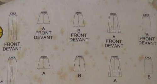 BUTTERICK 6249 PANTS-SKIRT-SHORTS SIZE P-S-M-L-XL = 6-22 COMPLETE-UNCUT-ZIPLOC