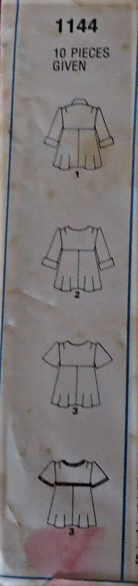 STYLE 1144 SET OF TOPS SIZE 12 BUST87 CM/34"  COMPLETE