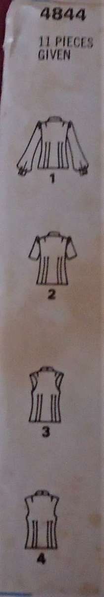 STYLE 4844 SET OF BLOUSES SIZE 12 BUST 34` COMPLETE