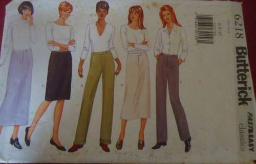 BUTTERICK 6218 SET OF PANTS SIZE 6-8-10 COMPLETE