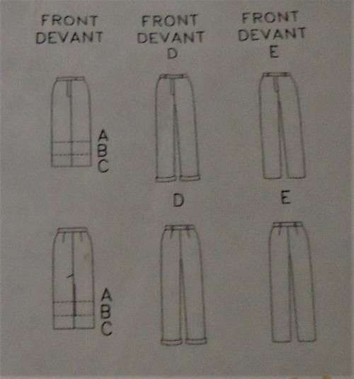 BUTTERICK 6218 SET OF PANTS SIZE 6-8-10 COMPLETE