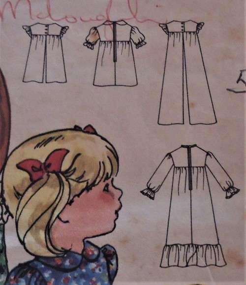 BUTTERICK 5171 GIRL'S DRESS SIZE 2 YEARS COMPLETE-ZIPLOC BAG