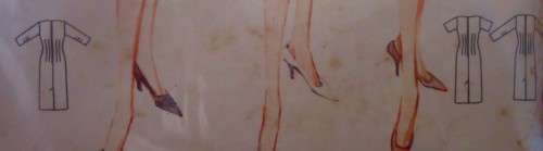 VINTAGE BUTTERICK 2315 DRESS WITH 2 SKIRTS SIZE 14  BUST 34" COMPLETE-ZIPLOC BAG