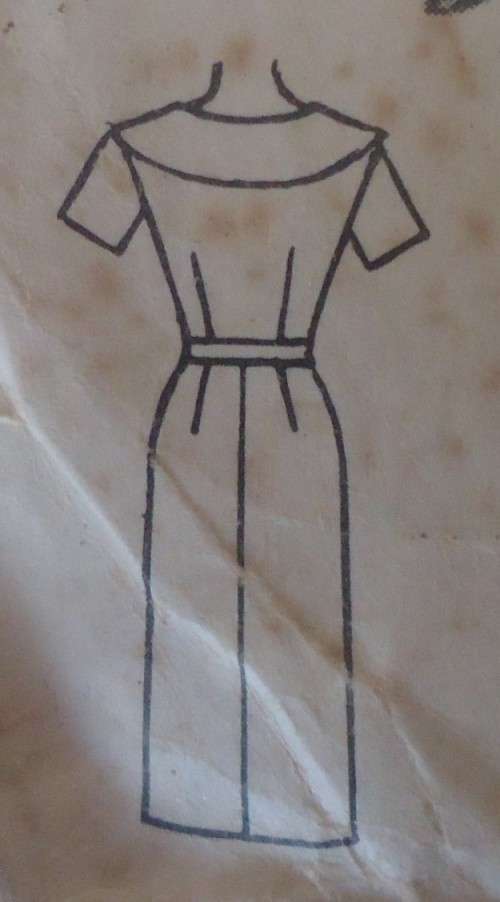 VINTAGE BUTTERICK 6876 BUTTON FRONT DRESS SIZE 16  BUST 34" COMPLETE - ZIPLOC BAG