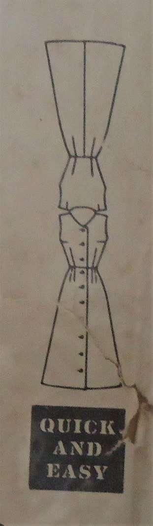 VINTAGE BUTTERICK 6876 BUTTON FRONT DRESS SIZE 16  BUST 34" COMPLETE - ZIPLOC BAG