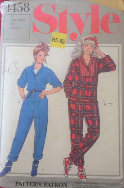STYLE 4458  GIRLS JUMPSUIT SIZE 10-12-14 YEARS COMPLETE-UNCUT-F/FOLDED