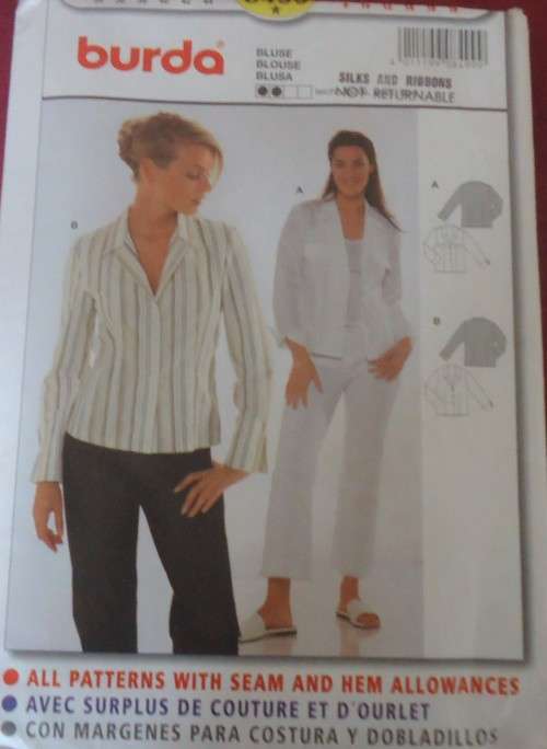 BURDA  8499 SHIRT SIZE 8-10-12-14-16-18  COMPLETE