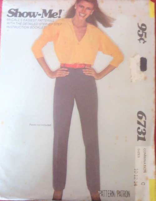 McCALLS SHOW ME 6731 TOP SIZE C =10-12-14 COMPLETE-UNCUT-F/FOLDED