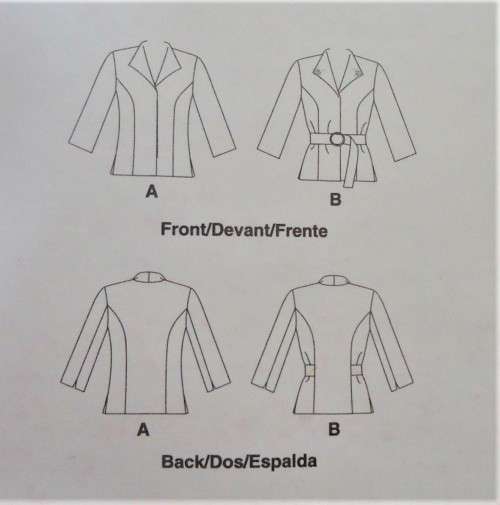 McCALLS M5668 JACKET- SIZE 8-10-12-14-16-18-20 COMPLETE-UNCUT-F/FOLDED