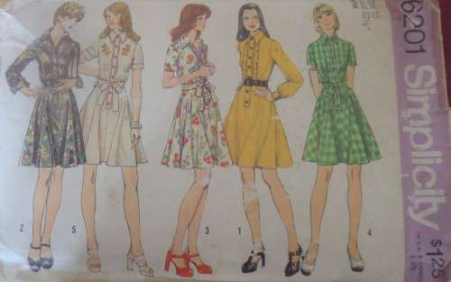 SIMPLICITY 6201 SHORT DRESS SIZE 10 BUST 32 1/2`  COMPLETE