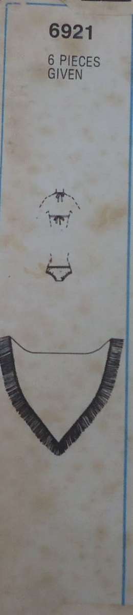 SIMPLICITY 6921 SHAWL & BKINI SIZE 12 BUST 87CM/34" COMPLETE